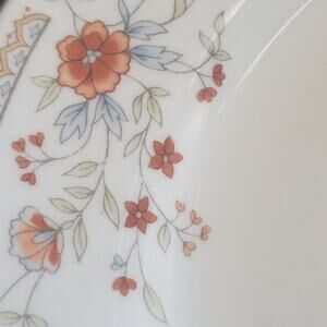 Vintage Fine Porcelain by Northridge China Bright White Floral Design Set of 2